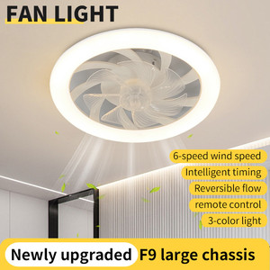 Ventilador de Techo LED Moderno y Sencillo con Control Remoto Inteligente, Motor DC, Cuerpo de Madera Maciza y Plástico para Sala de Estar y Dormitorio - Product Image 4