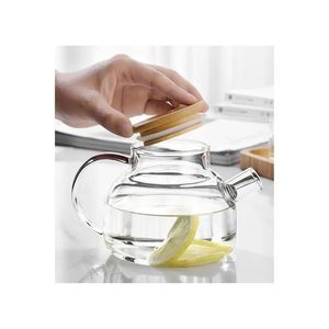 Teiera in vetro borosilicato con coperchio in bambù Royaleks-CM-2000 1000ml