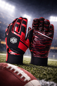 Guantes de Receptor de Fútbol Americano con Palma de Agarre Mejorado para Partidos y Prácticas, Duraderos, Suministro Personalizado para Equipos - Product Image 6