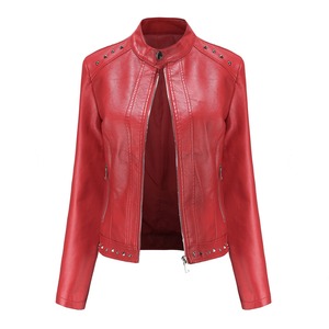 Veste en cuir pour femme à la mode en peau d'agneau véritable Style vintage Veste en cuir pour femme en cuir de vache véritable Veste pour femme - Product Image 3