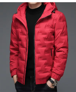 Hiver Nouveau épaissi extérieur à capuche décontracté hommes 100% polyester matelassé veste OEM avant vêtements de travail mode - Product Image 2
