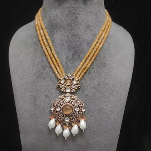 Ensemble de collier de créateur de luxe plaqué or polonais victorien avec boucles d'oreilles bijoux de mariée pour mariage et célébration de fête - Product Image 1