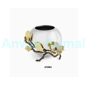 <b>Set</b> of <b>3</b> Pcs Handmade Gold Metal Flower <b>Vases</b> Decorative Flower Pot for Home Wedding Party Event Hotel & Restaurant Decor - Product Image 2