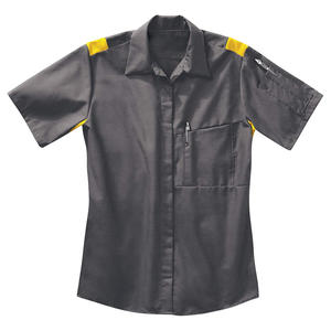 Camisas de oficina de manga corta personalizadas para mujer, blusas de uniforme de trabajo con estampado bordado para ropa de negocios corporativa - Product Image 4