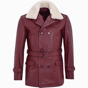 New Women's Brown Shearling Leather Jacket with Fur Collar Zippered Pockets Quilted Feature Leather Fur Jackets - Product Image 5