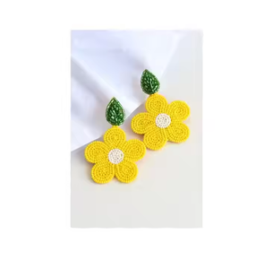 Embroidery Beaded <b>Earrings</b> flower design Home Daily Use Best Quality <b>Girls</b> Women Gift Use <b>Earring</b> - Product Image 4