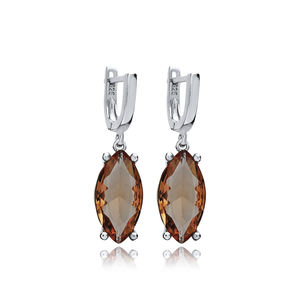 ต่างหูหินซัลทาไนต์รูปมาร์คีขนาด9X18มม. 925เงินสเตอลิงทำด้วยมือเครื่องประดับคุณภาพเยี่ยมขายส่ง - Product Image 1