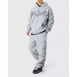 Ensemble de survêtement pour homme personnalisé 2026, jogging, vente en gros, vêtements de sport, vêtements d'entraînement, polyester, coton, survêtement de sport pour homme - Product Image 1