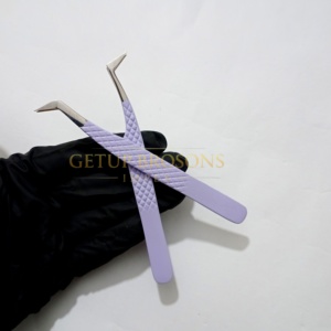 Pince à épiler pour cils GETUP BROSONS IMPEX de haute qualité en acier inoxydable 10 mm, pointe en fibre antistatique et antimagnétique, préhension parfaite, volume optimal - Product Image 3