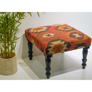 Best Selling Multicolor Wool Jute Handwoven <b>Stool</b> for Home Decor for Babies Kids Bedroom Outdoor and Living Room - Product Image 5