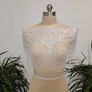 Robe de soirée élégante pour dames avec cape perlée Antistatique Belles perles brodées Franges Caractéristiques - Product Image 1