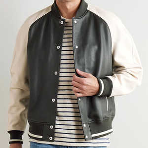 Chaqueta de bombardero unisex de marca de lujo para hombre, chaqueta de satén ajustada de cuero con cremallera, chaquetas personalizadas de béisbol universitario con botones para hombre - Product Image 4