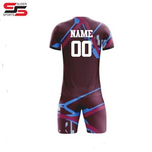 Manches courtes Meilleure conception Impression de logo personnalisé Matériau en polyester Vêtements de sport de plein air Uniforme de football Logo personnalisé OEM - Product Image 6