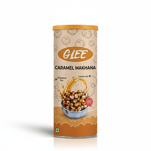 Nueces Makhana Caramelizadas Bajas en Grasa Premium, 80g, Estilo Pringle, en Lata, Tostadas, Sin Gluten, Snack Dulce - Product Image 1