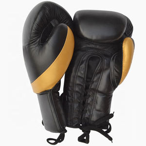 Guantes de Boxeo Profesionales Personalizados 2025, Cuero Vacuno Genuino de Alta Calidad, Transpirables, Cierre de Cordones, Agarre Cómodo - Product Image 4