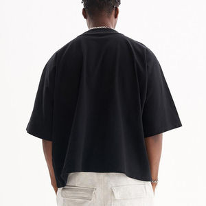 เสื้อยืดคอกลมแขนสั้นทรงฮิปฮอปผ้าฝ้าย100% ออกแบบได้ตามต้องการทรงโอเวอร์ไซส์จากผู้ผลิต - Product Image 6