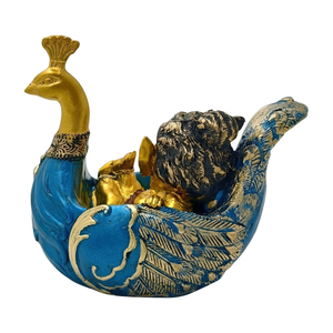 Estatua de Resina de Ganesh Ji, Hecha a Mano, Pintada a Mano, Decoración Religiosa Tradicional para el Hogar o Bodas, Sentado en el Pato - Product Image 3