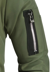 Blouson aviateur pour hommes de haute qualité fabriqué sur mesure tissu en toile de grande taille pour la saison d'hiver avec logo haute visibilité - Product Image 3