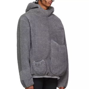 Hommes Sherpa Hoodies Chaud Polaire Veste Doux Confortable Casual Wear Épais Manteau D'hiver Pas Cher En Gros Vêtements À Vendre En Ligne - Product Image 2
