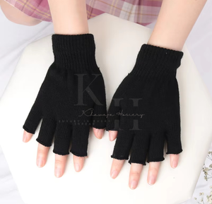 Gants de sécurité décontractés en coton tricoté respirant, mi-doigts, avec manchette élastique pour un ajustement sûr lors des tâches de manutention, de tri et d'emballage - Product Image 6
