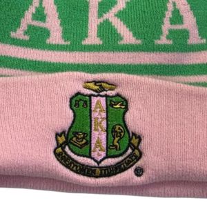 Green Pink Skull <b>Cap</b> <b>Winter</b> Knit Hat Women Fashion Beanie Warm Outdoor Headwear Casual Embroidered Design Accessories Wholesale - Product Image 4