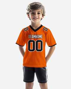 Maillot de football américain en maille de polyester 100% personnalisé Design imprimé respirant élégant avec manches courtes - Product Image 3