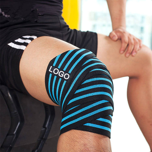 High-Performance <b>Knee</b> Sleeve <b>Brace</b> with Elastic Wrap, Nylon Material, and Anti-Slip Grip for Weightlifting and Athletic <b>Support</b>. - Product Image 2