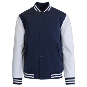 Veste bomber rétro de haute qualité, fabriquée en usine, avec manches en cuir, unisexe, OEM personnalisé, printemps, imperméable - Product Image 3
