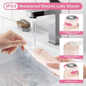 Afeitadora Eléctrica Inalámbrica para Mujer, Depiladora Facial de Doble Cuchilla para Rostro, Piernas y Axilas - Product Image 5