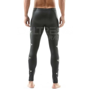 Deltress Trading 2025, último diseño, pantalones de cuero PU para hombre, estilo informal, cintura media, recto, curvo, a rayas, superventas - Product Image 6