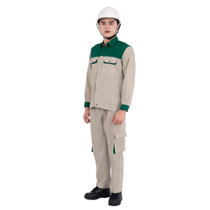 Ropa de trabajo industrial personalizada de manga larga para hombre con pantalones cargo - Product Image 1