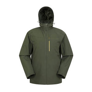 Chaqueta de lluvia de manga completa para exteriores a prueba de agua elegante de secado rápido con capucha y cremallera cómoda personalizada de calidad superior para hombres - Product Image 2