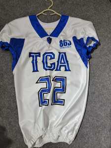 Uniforme de football américain personnalisé de haute qualité avec logo de broderie imprimé par sublimation personnalisé avec rembourrage intérieur de sécurité - Product Image 2