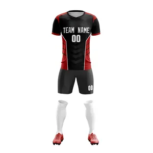 Desain kustom Kit sepak bola kualitas tinggi/cetakan sublimasi Kit seragam sepak bola modis