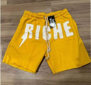 Shorts pour hommes Trendy Loose Fit Distressed Embroidery Beach Pants Outer Wear Letters Print Casual Brand Sweatpants Shorts for Men - Product Image 4