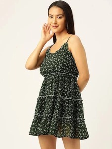 Robe courte indienne en coton bloc à la main pour filles cadeau de mariage de mariée personnalisé imprimé fleuri tenue d'été tenue décontractée élégante - Product Image 2