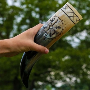 ถ้วยดื่มทรงแตรวัวแบบดั้งเดิมทำด้วยมือมี้ดฮอร์นแบบดั้งเดิม - Product Image 6