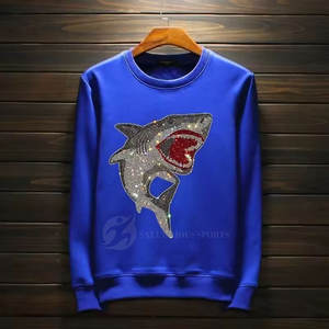 Sudadera de Algodón con Forro Polar para Hombre, Transpirable, Antiarrugas, Diseño con Pedrería, Premium, Cómoda, Personalizable, Venta al Por Mayor - Product Image 5