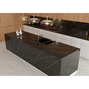 Custom Kitchen & Bathroom Vanity <b>Tops</b> Calacatta Quartz Natural Stone Countertops Carrara Calacata Prefab Cut for Hotels Projects - Product Image 2