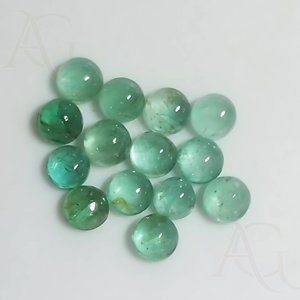 Petit cabochon rond en émeraude zambienne précieuse naturelle 1mm 1.25mm 1.5mm 2mm 3mm pour la fabrication de bijoux au prix d'usine - Product Image 3