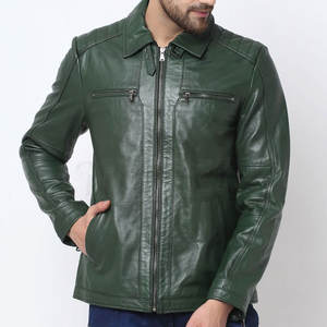 Veste à col montant en cuir de haute qualité de style High Street pour hommes, vêtements d'hiver décontractés, veste d'hiver à la mode - Product Image 4