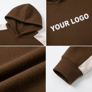 Sudadera con Capucha Marrón para Hombre con Franjas Blancas en las Mangas, Logotipo Estampado en la Parte Delantera, Estilo Casual para Otoño, Corte Regular, 100% Algodón French Terry - Product Image 6