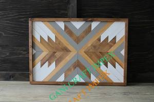 Plateau de service rectangulaire en bois moderne fait à la main avec incrustation de résine Design personnalisé pour la décoration de la maison ou du restaurant en gros - Product Image 2