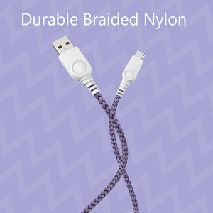 แจ็กเก็ตพีวีซีตัวนำทองแดงชุบดีบุกสาย USB เคสโลหะถักไนล่อนแบบพรีเมี่ยมเข้ากันได้กับโทรศัพท์มือถือคอมพิวเตอร์ - Product Image 5