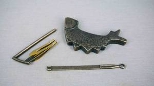 Metal Brass Fish Style <b>Pad</b> Lock Antique Brass Padlock Antique Bronze Chinese Padlock for Drawer Home Decor Lock - Product Image 2