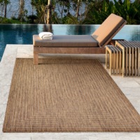Tapis Adiva en polypropylène tissé jacquard, à poils longs, résistant à l'eau et aux UV, lavable, pour l'intérieur et l'extérieur, facile à nettoyer, résistant aux taches