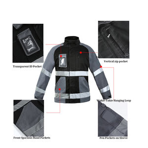 Chaqueta de Seguridad Reflectante para Guardia de Seguridad, Ropa de Trabajo de Invierno, ANSI Clase 1 EN ISO 20471 Clase 2, Alta Visibilidad, LED Intermitente, Unisex - Product Image 5