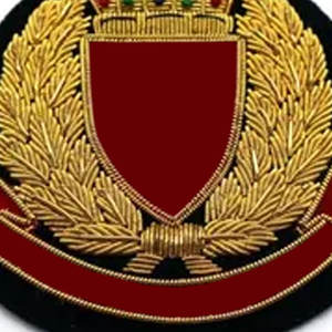 Nouveaux insignes classiques de blazer en fil de lingot d'or OEM Badge brodé en fil de métal - Product Image 4