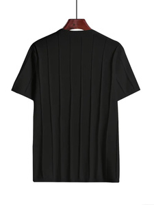 Camiseta corta de nuevo estilo para hombre, personalizada, 100% algodón, buena calidad, diseño de línea holgada - Product Image 3