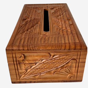 Hand-Carved Wooden <b>Tissue</b> <b>Box</b> Attractive Home Decoration Wooden <b>Tissue</b> <b>Box</b> Rustic Decorative Napkin Holder for Home & Office - Product Image 2